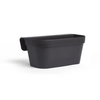 OEM Jardini&egrave;re+crochet - Garden Id Star - Negro-antracita 50 X 21 Cm - Fijaci&oacute;n F&aacute;cil - Reserva De Agua - Reciclado Y 100% Reciclable
