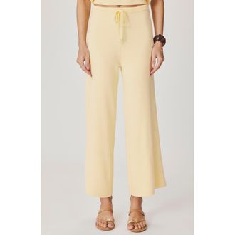 Splendid Christa Crop Sweater Pants in Honeysuckle Yellow at Nordstrom, Size Medium