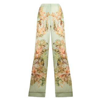 Alberta Ferretti Flared Floral Pants - Dames - Wijde Broeken - Veelkleurig - M - Broeken
