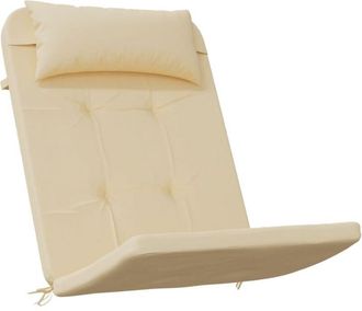 vidaXL Cojines Para Silla Adirondack 2 Uds Tela Oxford Beige Vidaxl