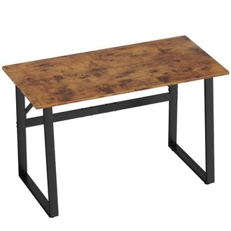 HOMCOM Escritorio 120x60x76 cm marr&oacute;n r&uacute;stico