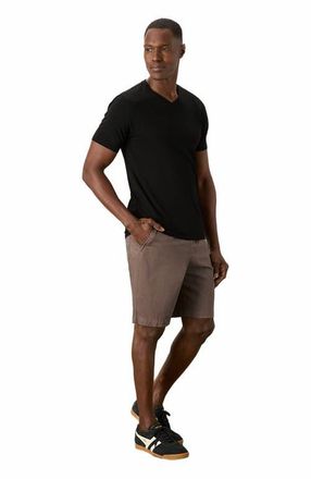 Pact Organic Cotton Daily Twill Midweight Short - 9 Inseam in Deep Taupe at Nordstrom, Size Medium