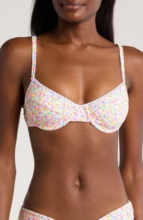 Kulani Kinis Ditzy Underwire Bikini Top in Dollhouse at Nordstrom, Size Large