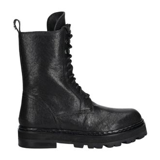 Patrizia Pepe Schoenen, Dames, Zwart, 37 EU, Leer, Schoenen > Laarzen > Enkellaarzen