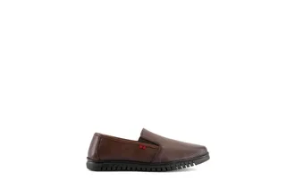 Andrea Mens Leather Loafer In Brown