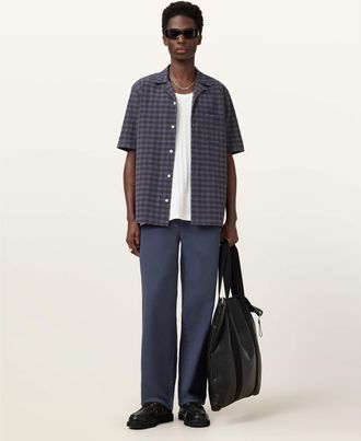 AllSaints Cotton Hanbury Straight Fit Trousers, Size: XXL