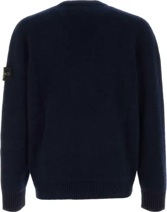 Stone Island Stretch Alpaca Blend Cardigan - Navy
