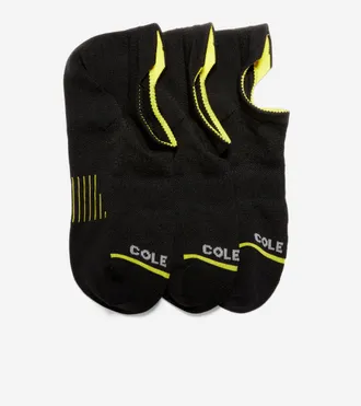 Cole Haan Womens ZER&Oslash;GRAND 3-Pair Liner Socks - Black