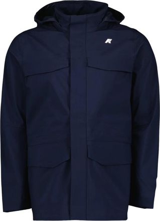 K-Way Manphy Bonded Parka - Heren - Regenjassen - Blauw - 2XL - Polyester - Jassen