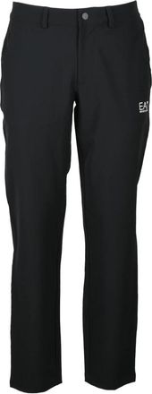 Emporio Armani Pantalone tecnico - Heren - Straight fit broeken - Zwart - S - Polyester - Broeken