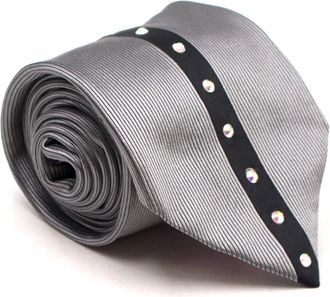 Duchamp Silver Silk Embellished Tie