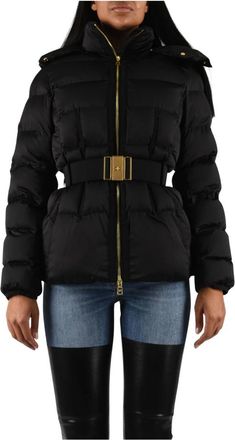 Elisabetta Franchi Piumino in tessuto vela - - Jackets - Donna - Nero - S