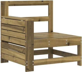 vidaXL Sof&aacute; De Jard&iacute;n Con Reposabrazo Mesa Auxiliar Madera Impregnada Vidaxl