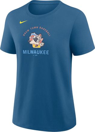 Nike Milwaukee Brewers City Connect Nike Womens MLB T-Shirt in Blue | 01K94GWMZB-PBY