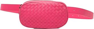 Bottega Veneta Pre-owned Belt Bags, female, Pink, Size: ONE SIZE Pre-owned Woven Leather Belt Bag