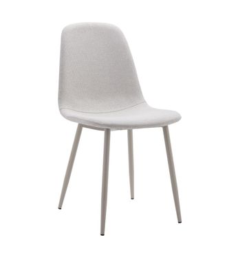 Home Heavenly Pack de 4 sillas con estructura tapizada en tela y patas metálicas