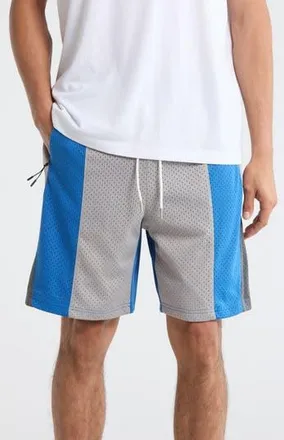 mnml Mesh Paneled Shorts in Blue/Grey at Nordstrom Rack, Size X-Small