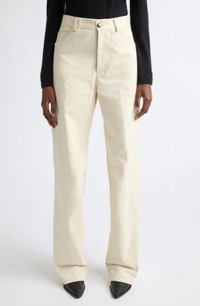 Altuzarra Mills Cotton Pants in Wheat at Nordstrom, Size 36