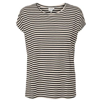 Vero Moda Gestreept T-shirt met ronde hals en korte mouwen