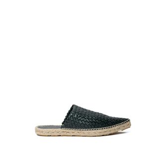 Bottega Veneta Donkergroene Geweven Espadrilles - Dames - Slip ons - Groen - 40 EU - Leer - Schoenen
