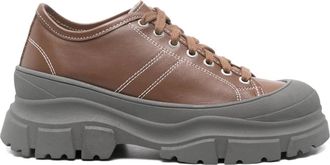Sofie D'Hoore lace-up platform sneakers - Brown