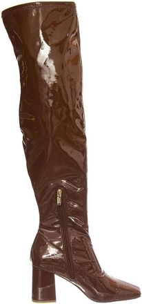 Steve Madden Over-knee Laarzen - Dames - Over de knie laarzen - Bruin - 38 1/2 EU - Leer - Schoenen