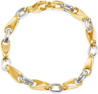 Pompeii3 Mens Link 14k Gold (46gram) or Platinum (74gram) 7mm Bracelet 8.5