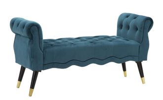 OEM Banqueta Paris Verde Azulado/dorado Cm 120x40x60