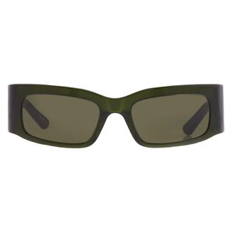 Balenciaga Green Rectangular Unisex Sunglasses BB0328S 006 56