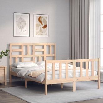 vidaXL Estructura De Cama Sin Colch&oacute;n Madera De Pino Maciza 120x200 Cm Vidaxl