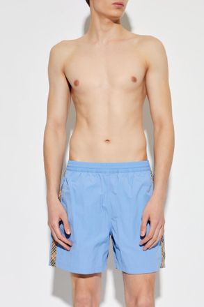 Burberry Seb Swim Shorts, Mens, Blue