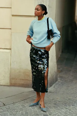 Maeve Sequined Midi Skirt