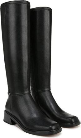 Franco Sarto Womens Franco Sarto Geralyn Boots Black Side Zip Block Heel Knee High HAWK3016