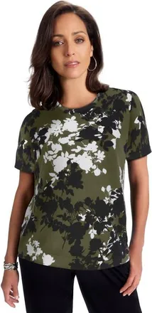 Jessica London Fine Gauge Crewneck Knit Shell in Green at Nordstrom, Size 24