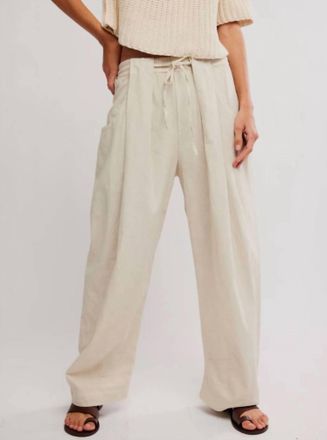 Free People Chambers Laid Back Pull On Pants In Summer Sand