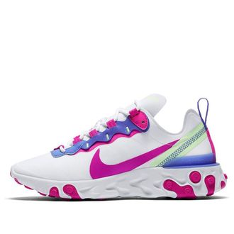 Nike (WMNS) Nike React Element 55 White Fire Pink BQ2728-104