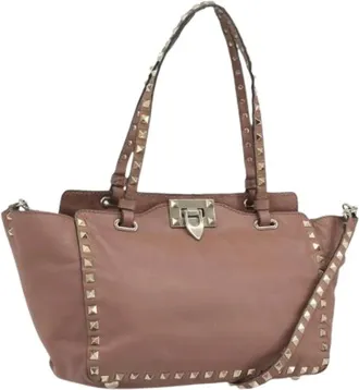 Valentino Pre-owned Handbags, female, Pink, Size: ONE SIZE Pre-owned Leather Shoulder Bag