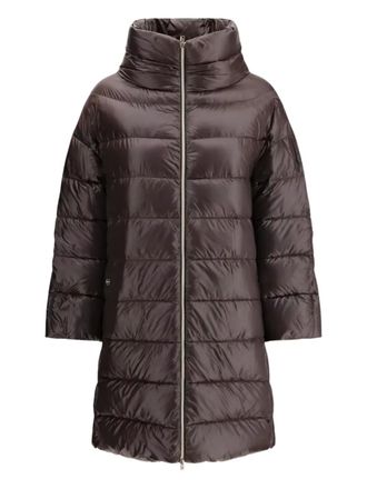Herno Cappotto trapuntato a collo alto - Marrone