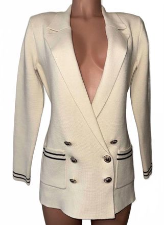 Elie Tahari Womens Knit Blazer In Multicolor