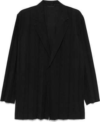 Homme Plissé Issey Miyake Edge Ensemble blazer - men - Polyester/Polyester - 2 - Black