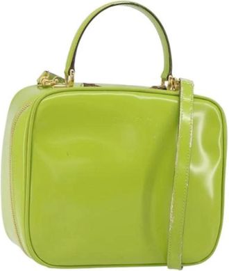 Gucci Pre-owned Gecoat Canvas Tas - Dames - Vintage Handtas - Groen - ONE Size - Vintage