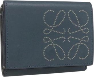Loewe Pre-owned Wallets, female, Blue, Size: ONE SIZE Pre-owned Leather Wallet