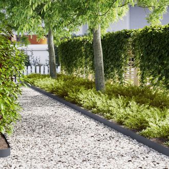 Berkfield Home Lawn Edgings 30 pcs Anthracite 100x0.5x15 cm Steel