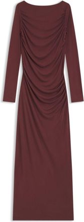 HUGO BOSS Slim-fit jersey dress with ruffle detail