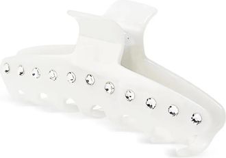 Maison Michel Fermaglio con cristalli - Bianco