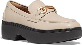 FitFlop F-Luma Chunky Snaffle Bit Platform Loafer in Stone Beige at Nordstrom Rack, Size 8.5