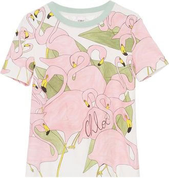 Chlo&eacute; Flamingo Print T-shirt