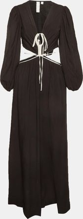 Jonathan Simkhai Jonathan Simkhai Black Cotton Cut Out Maxi Dress