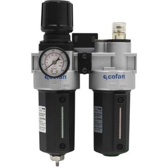 cofan Filtro Regulador+lubricante 3/8, Regulador Decantador Y Lubricador De Instalaciones Neum&aacute;ticas De Hasta 2700 Litros De Caudal De Consumo. Varias Posib
