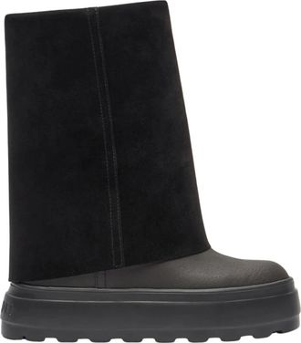 Casadei Nomad Laarzen met Omgeslagen Rand - Dames - Winterlaarzen - Zwart - 40 EU - Leer - Schoenen